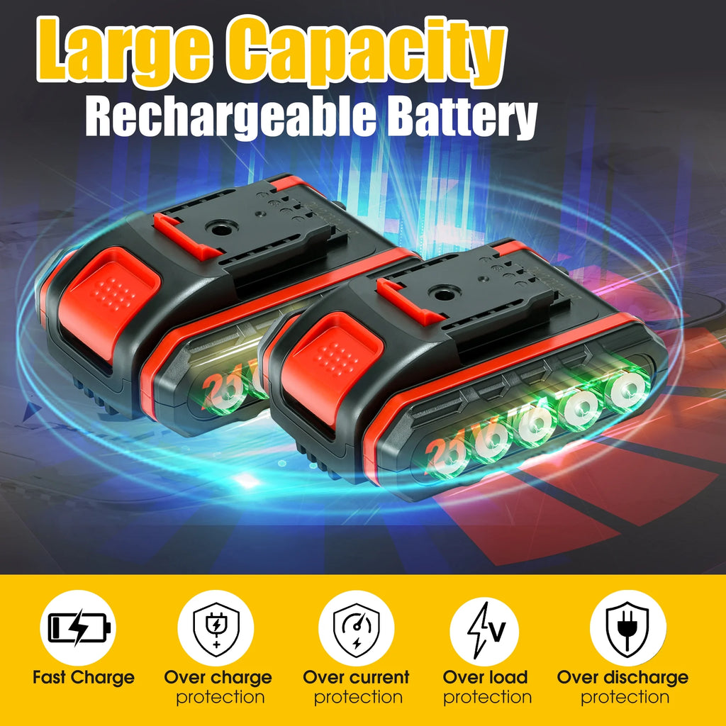 4 inch Mini Cordless Chainsaw with 2 Battery S92418