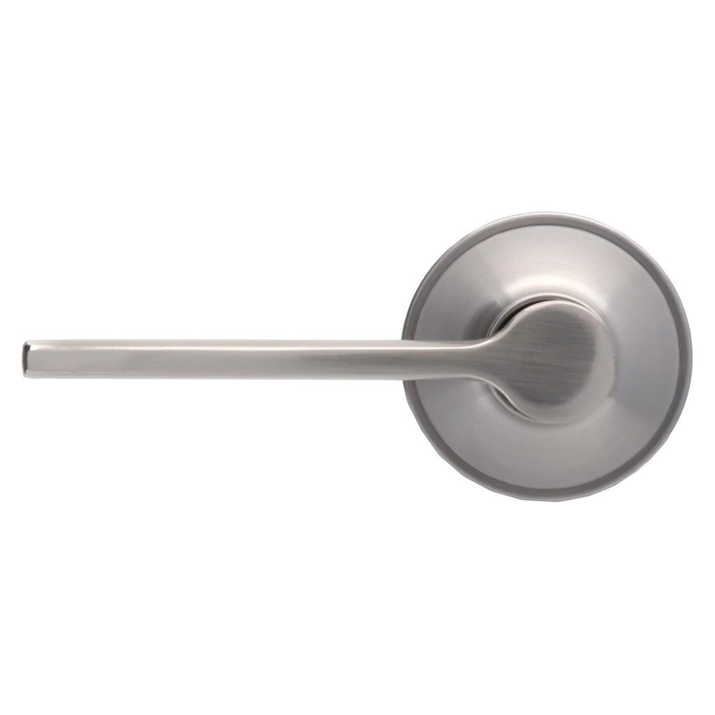 Entry Door Lever Satin Nickel with Round Rosette J613793