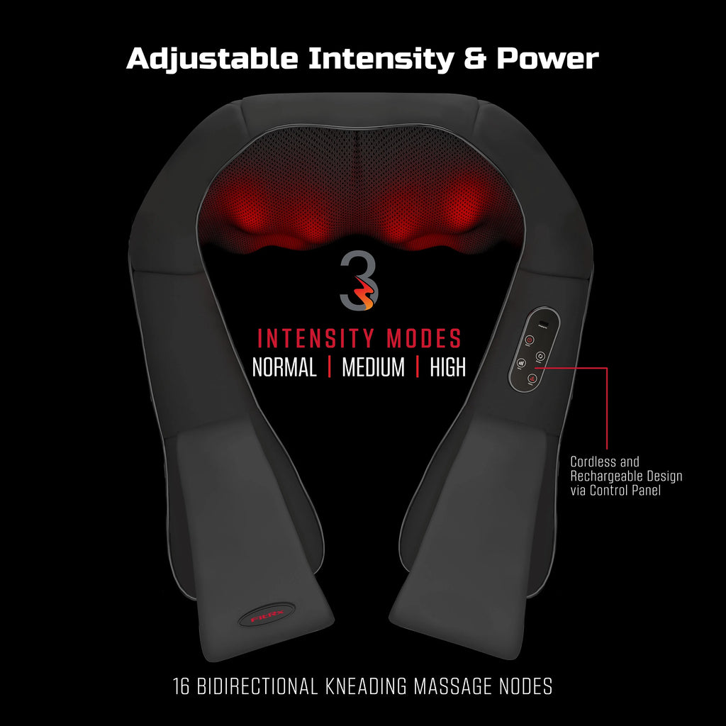 Cordless Shiatsu 3D Massager with Heat V2401