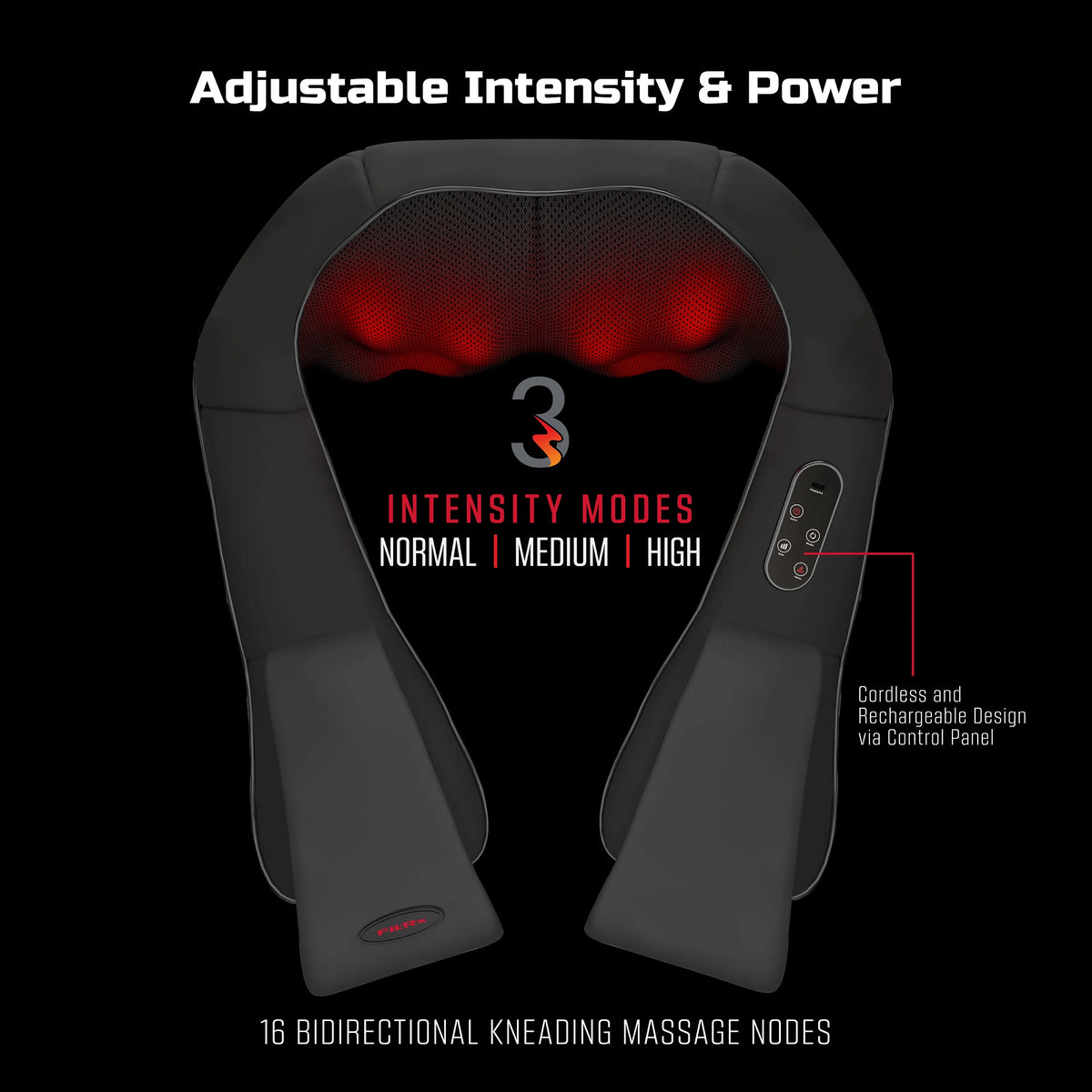 Cordless Shiatsu 3D Massager with Heat V2401