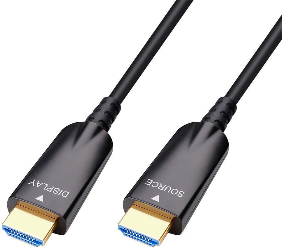 100ft Black Fiber Optic HDMI Cable 4K 30Hz 1080p 60Hz C44729
