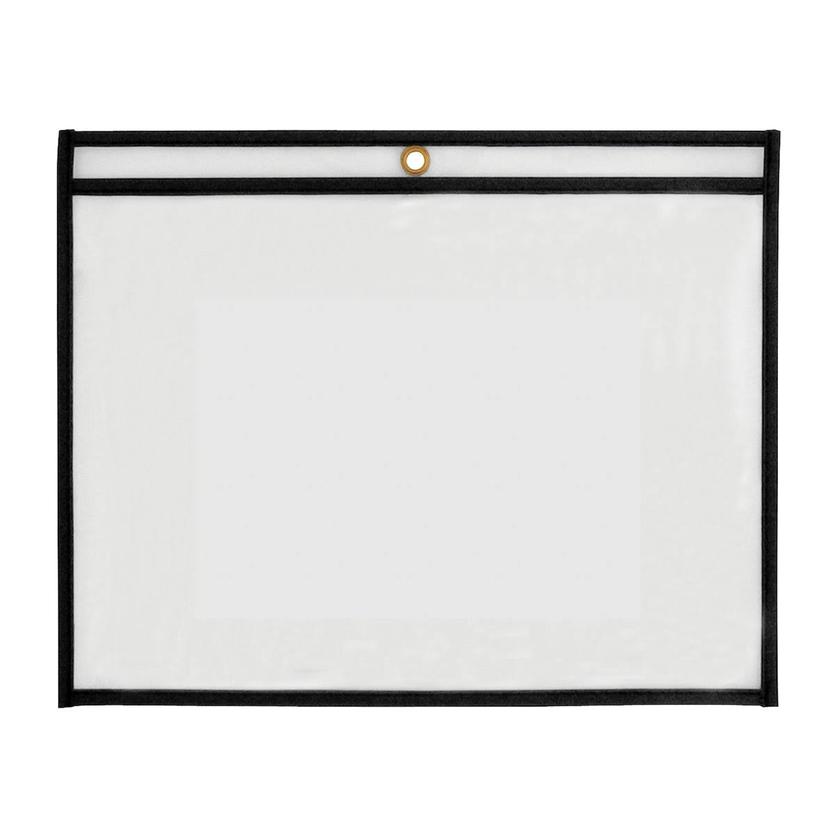 Stitched Job Ticket Holders 11 inch x 8 1/2 inch Black 25/Case R3396