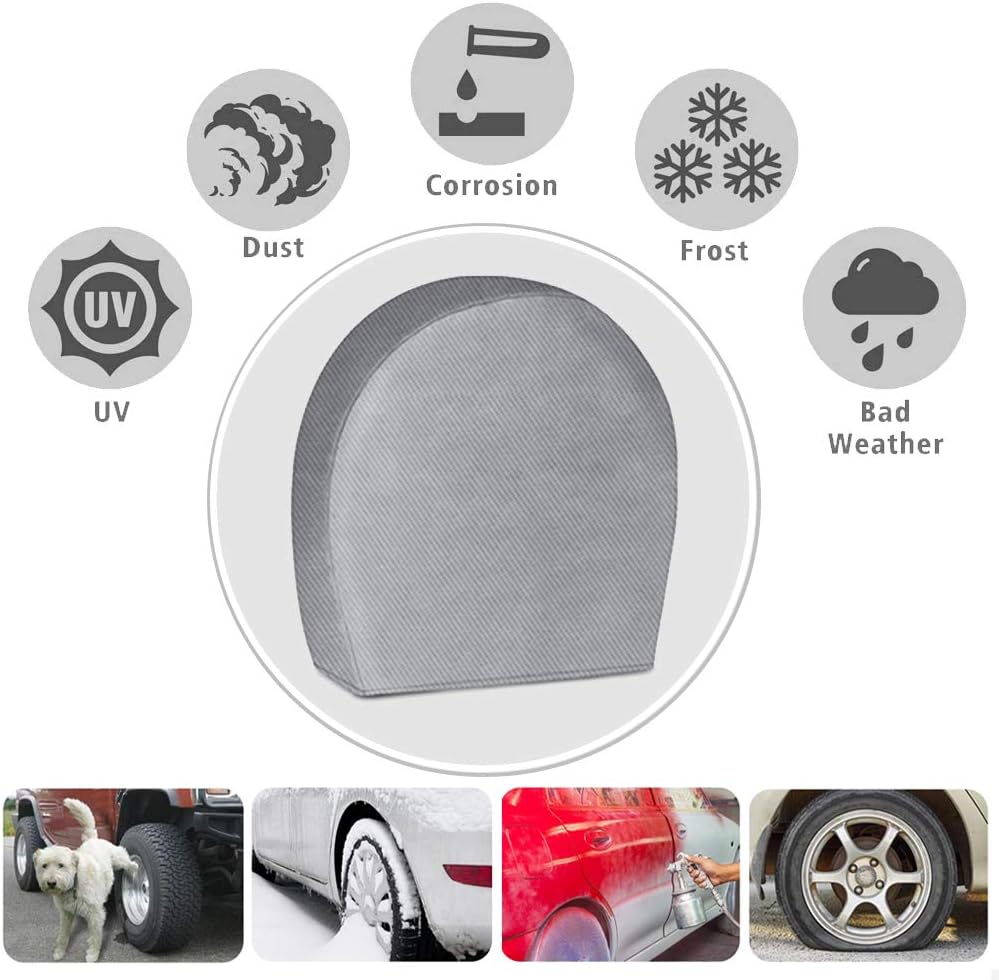 Set of 4 Extra Thick 5-ply Waterproof UV Coating Tire Covers R411197