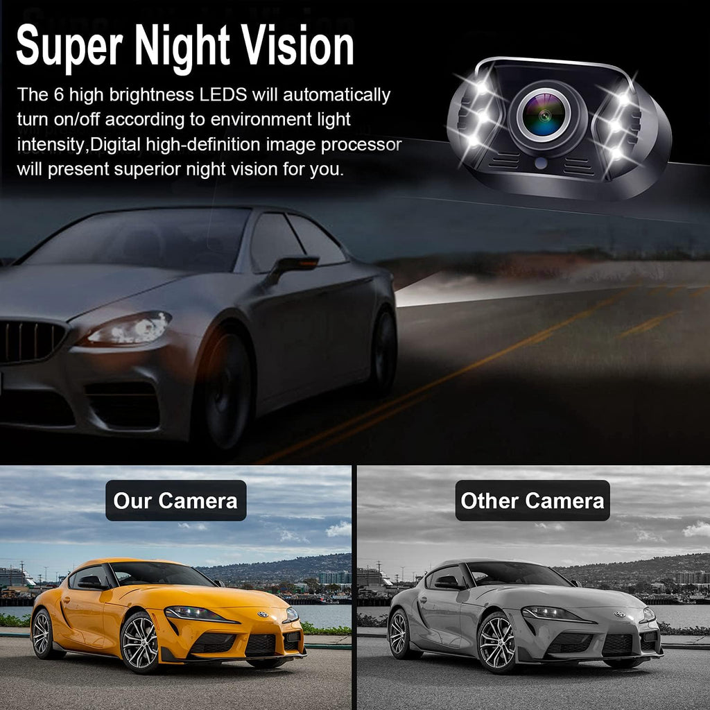 HD 1080P Wired Backup Camera with Monitor Kit J351642
