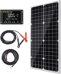 30W 12V Monocrystalline Solar Panel Kit with 10A Charge Controller O94542