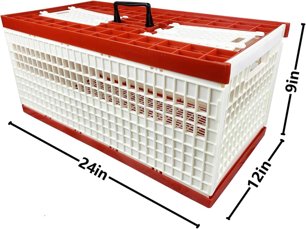 Plastic Pigeon Cage Portable Foldable 24x12x9in Green J373764