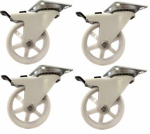 White 3-Inch Polyurethane Caster 4-Pack H62230