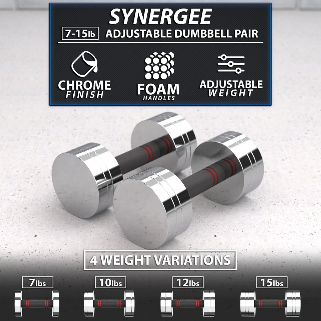 Adjustable Dumbbell Set with Foam Handles W5245