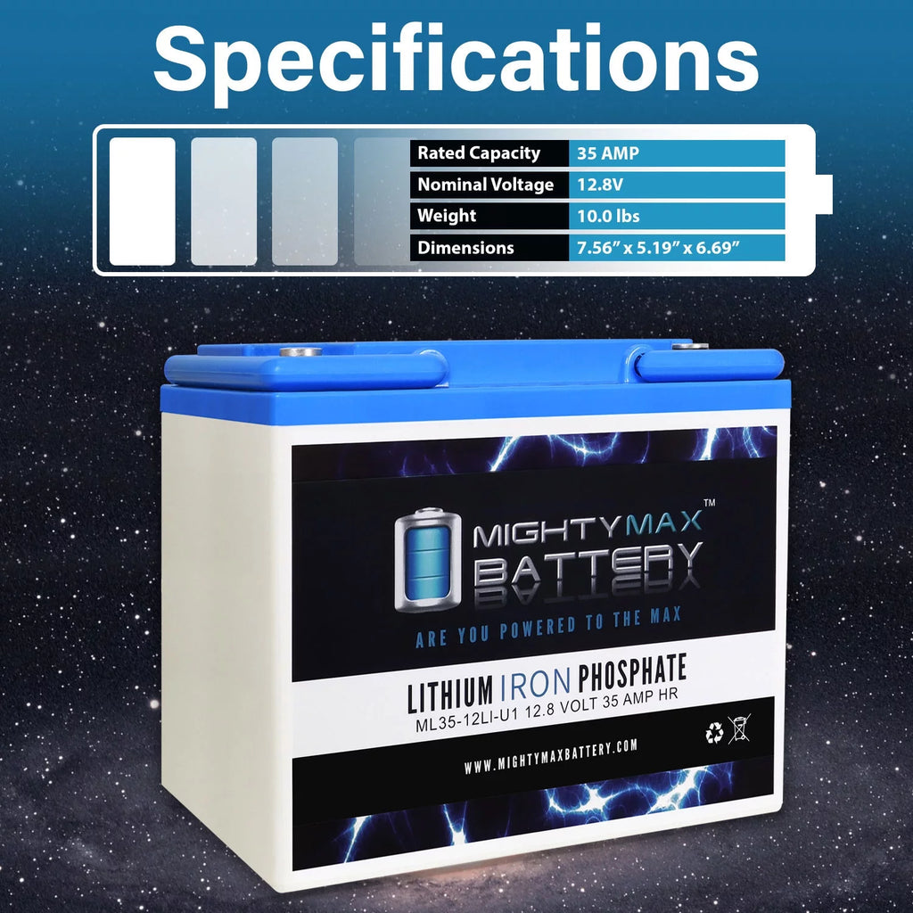 12V 35AH U1 Lithium Battery P92096