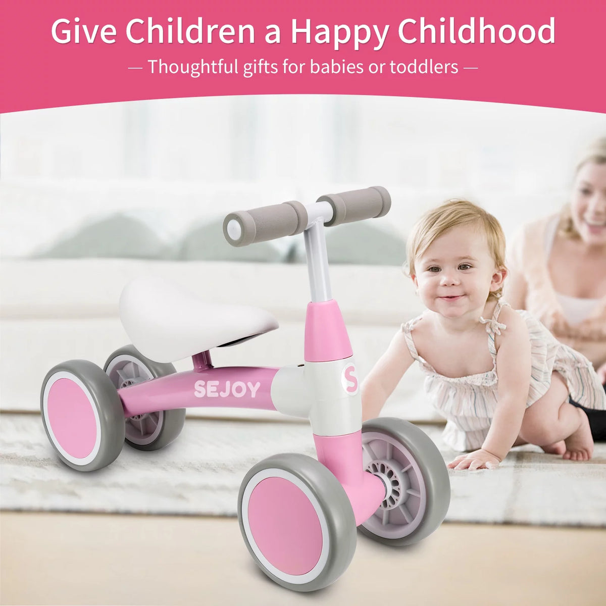 Baby Balance Bike 4 Wheels Walker Q6256