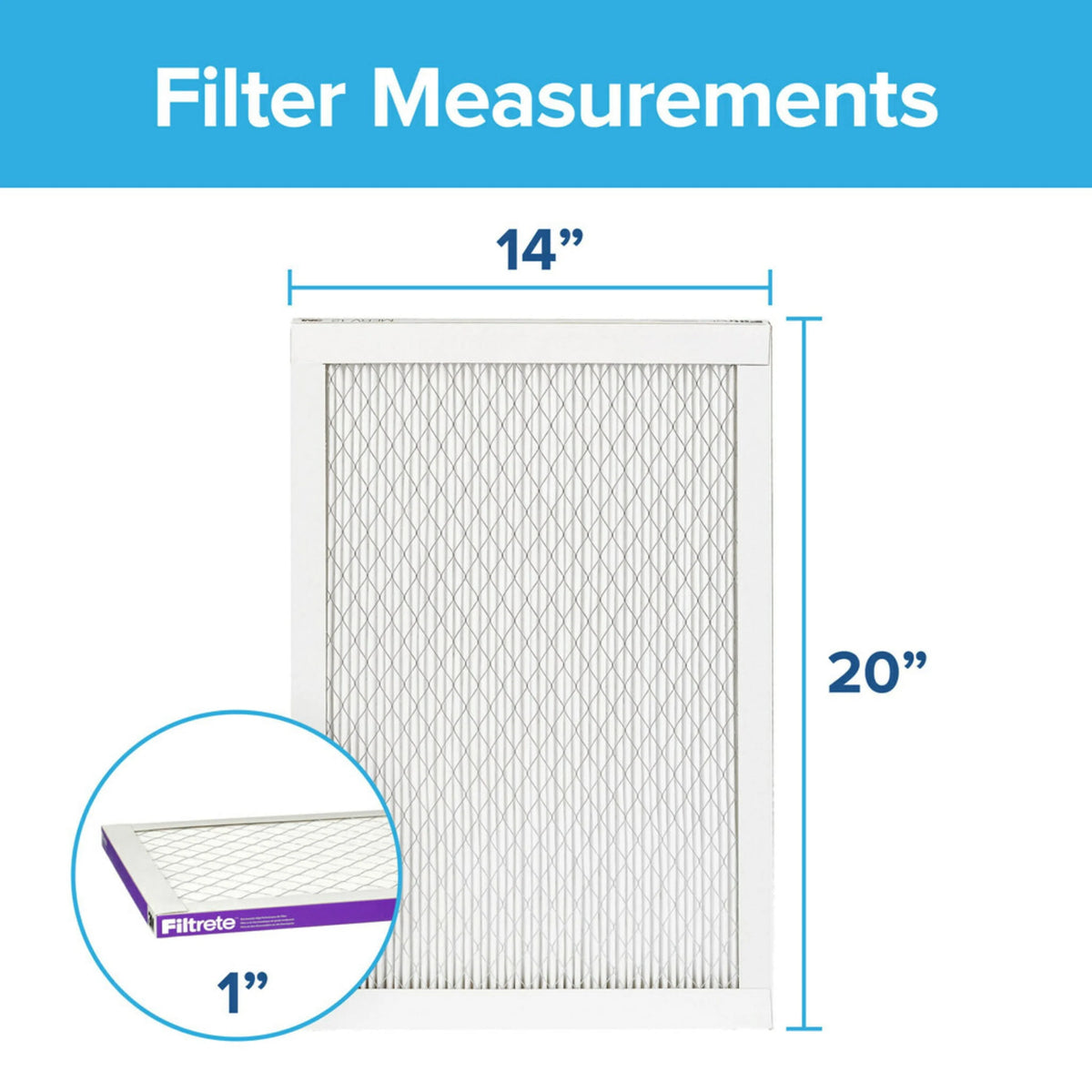 14x20x1 MERV 12 Air Filter, 2 Filters J98131