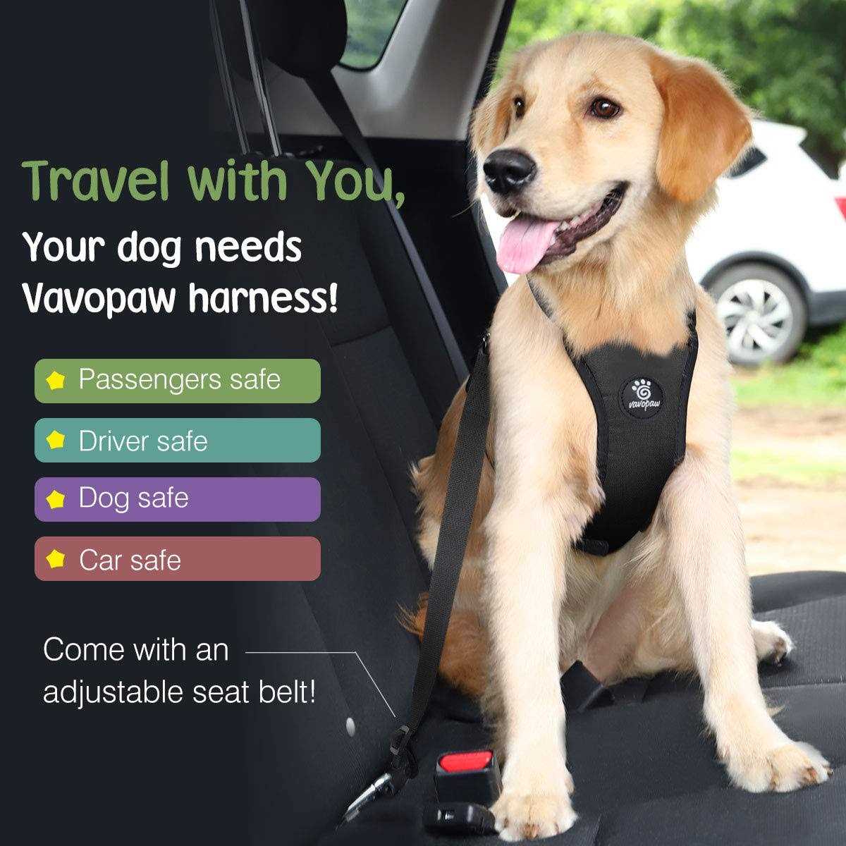 Adjustable Padded Mesh Dog Safety Vest Harness E404720
