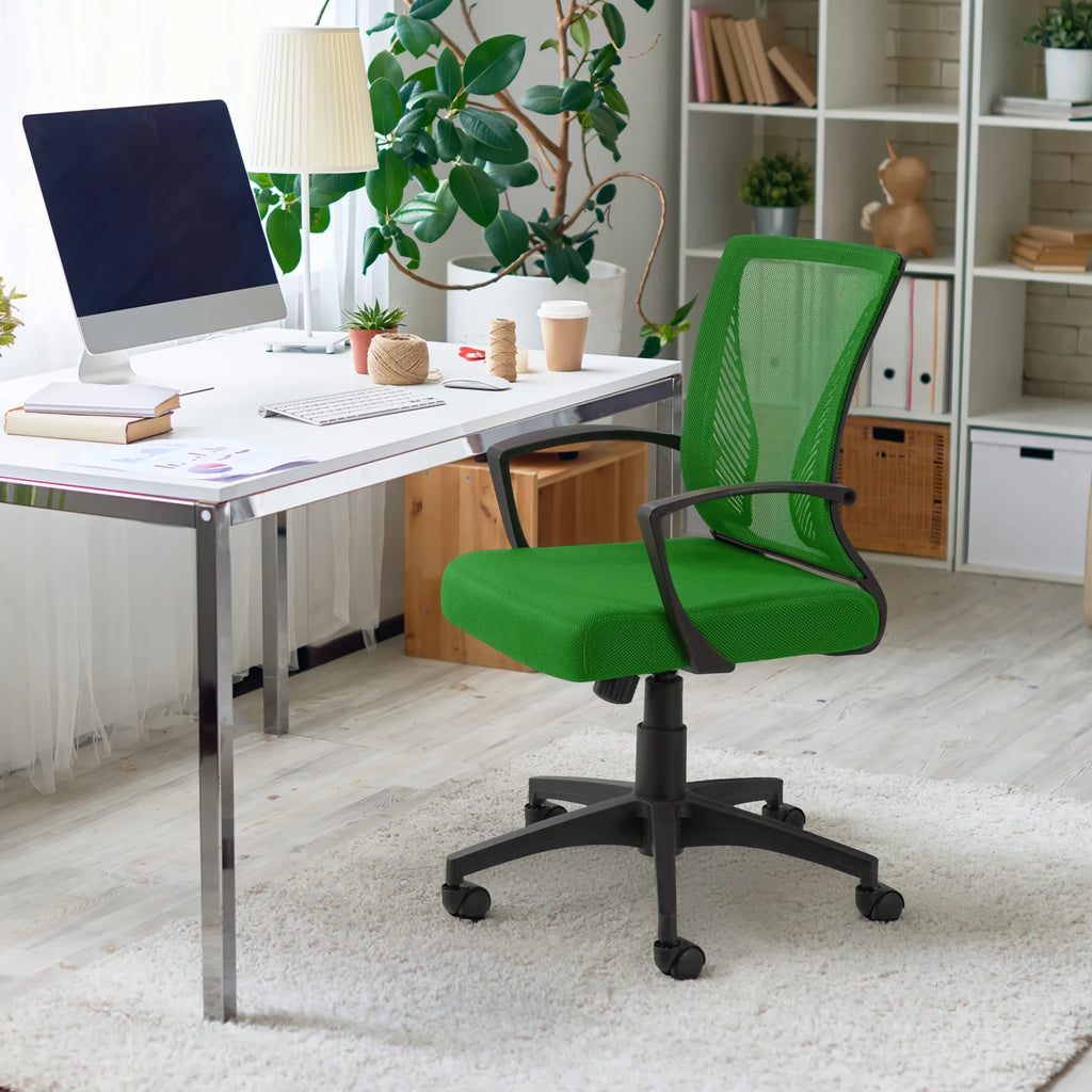 Blue Ergonomic Mesh Office Chair with Armrest R789