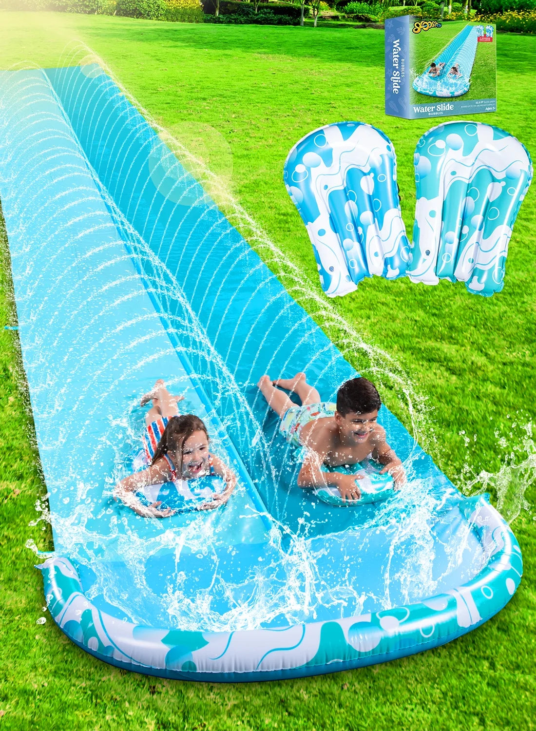 Water Slides with 2 Boogie Boards S743