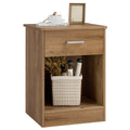 2 Tier Nightstand with Drawer, White F983