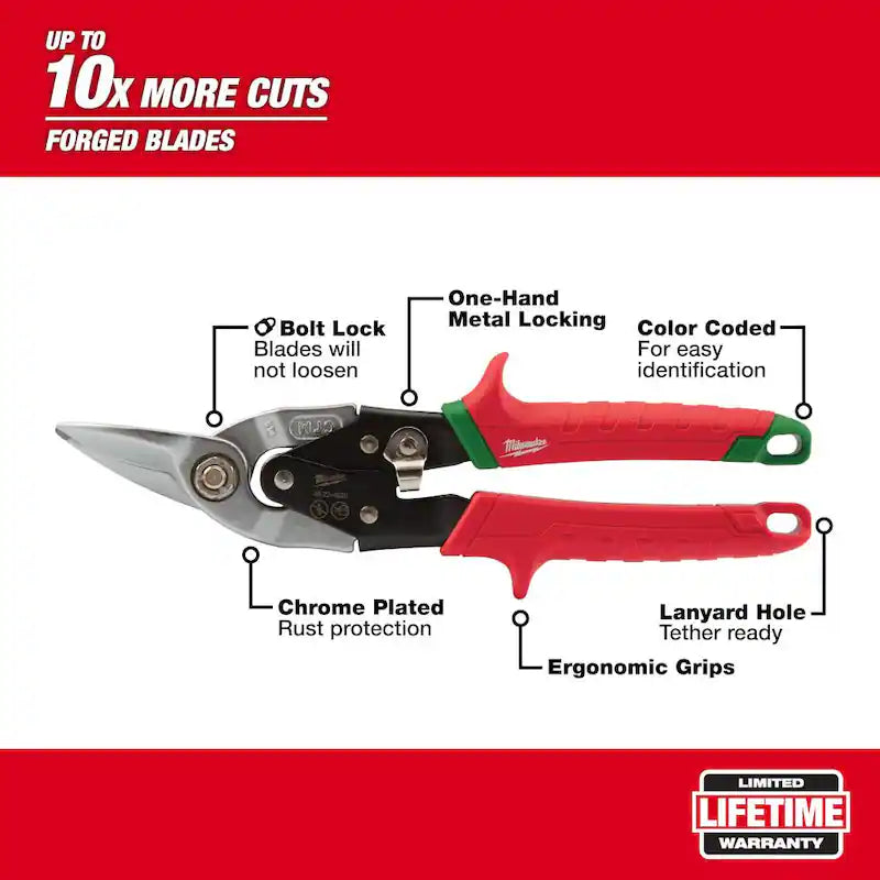 10 in. Right-Cut Aviation Snips O98876