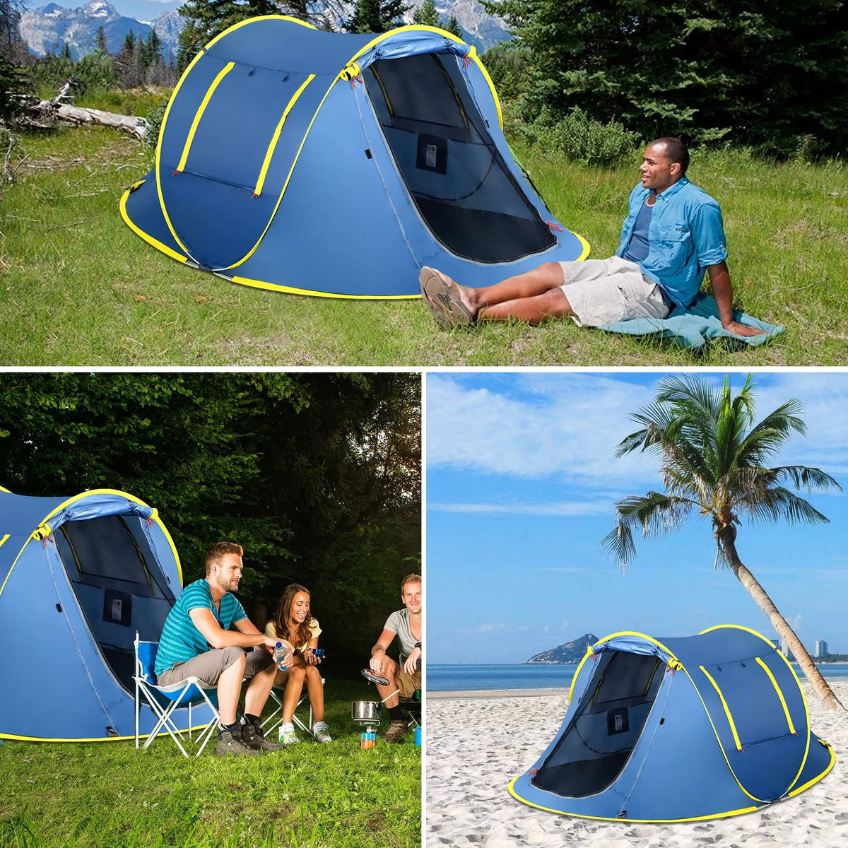 3 Person Pop up Camping Tent B201