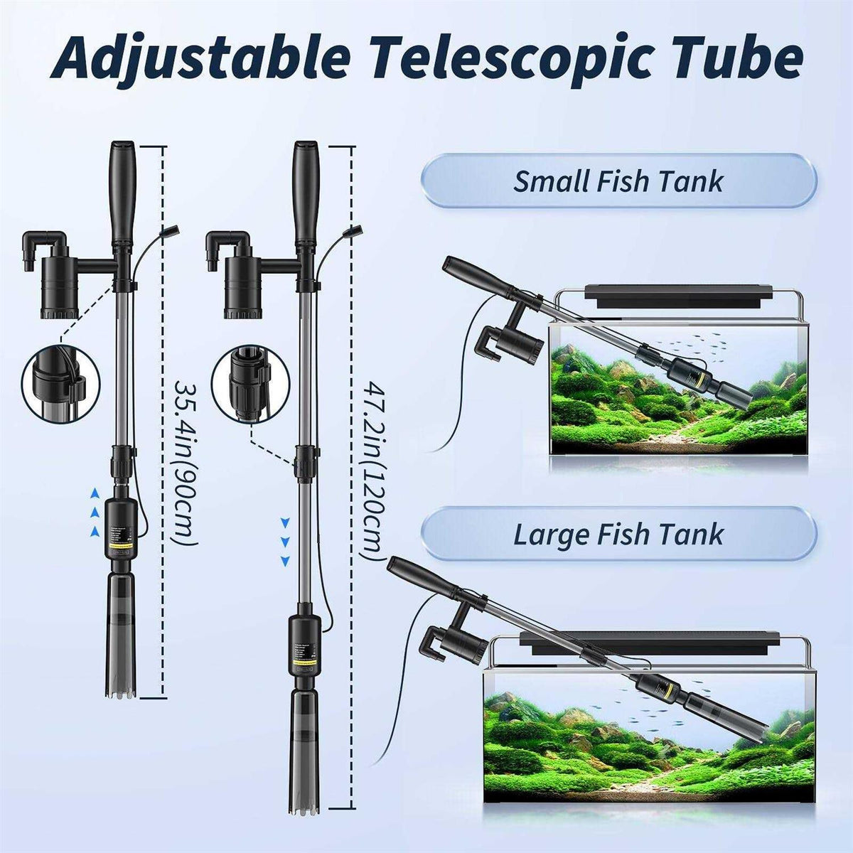 Electric Aquarium Gravel Cleaner Z1644