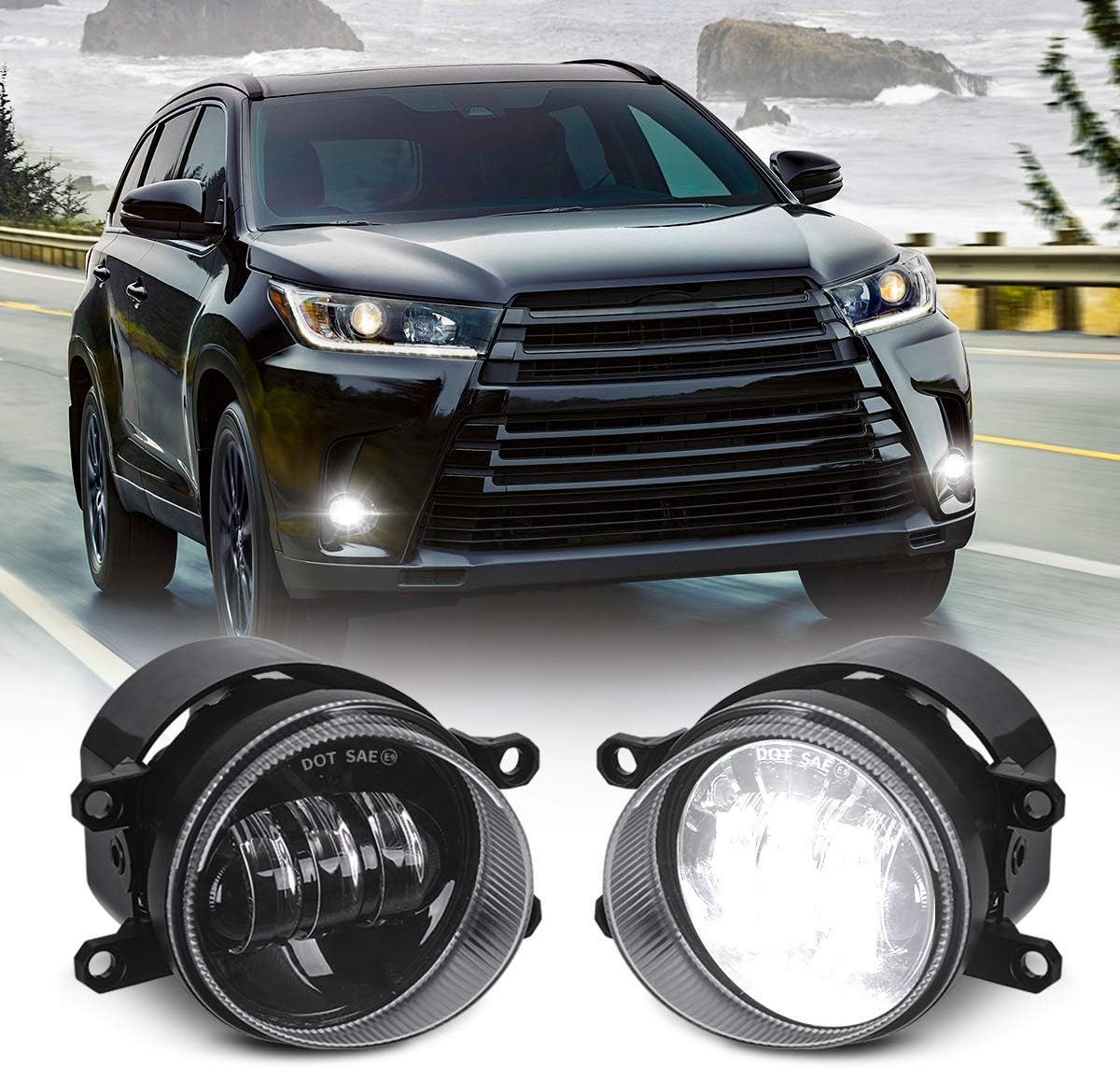 LED Fog Lights Passenger and Driver Side 2PCS L206940