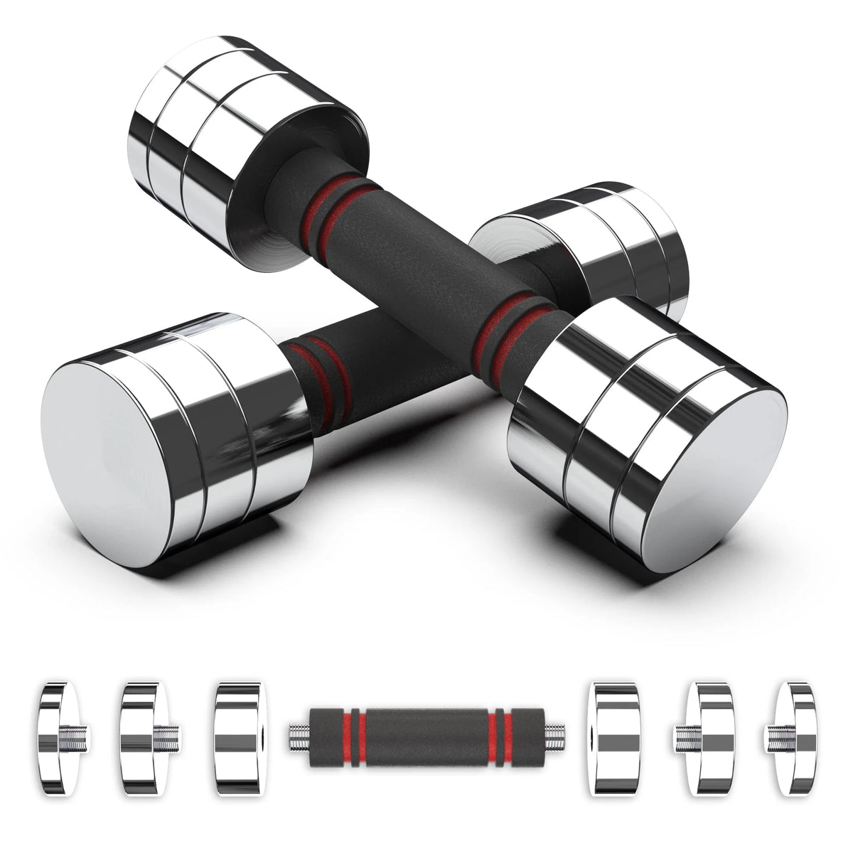 Adjustable Dumbbell Set with Foam Handles W5245