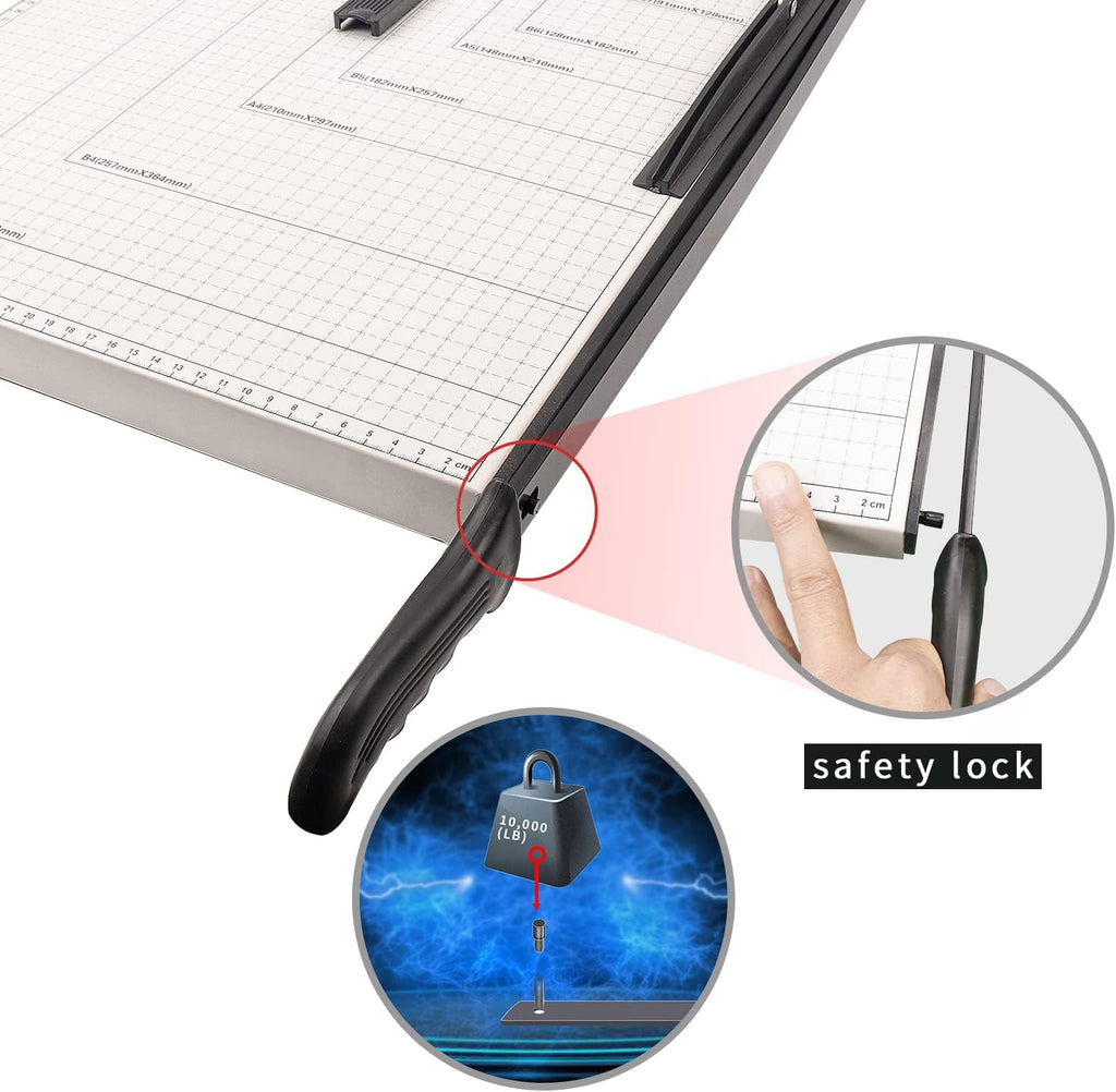 A3 Guillotine Paper Trimmer 18” Cutting Length 10-Sheet Capacity P2433