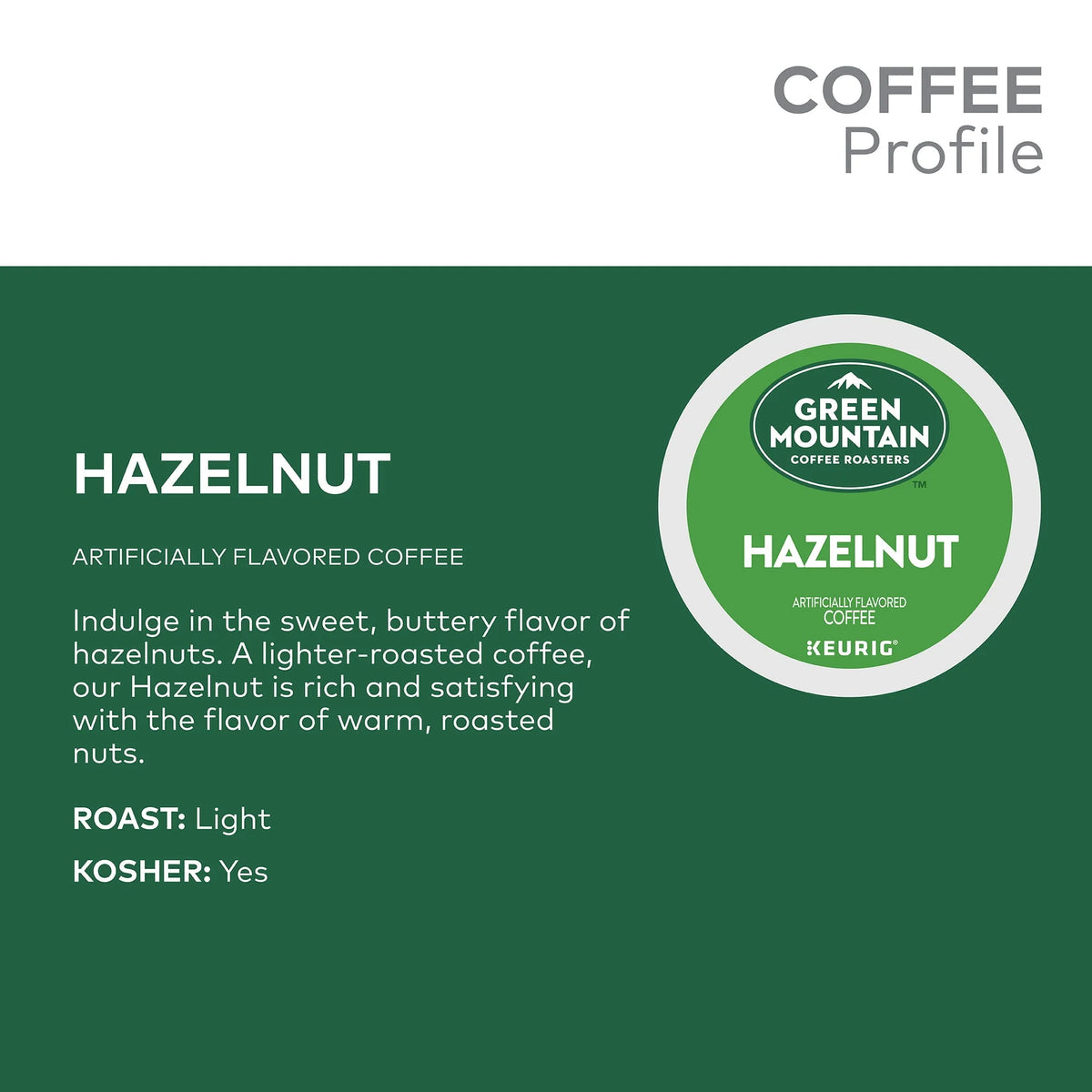 Hazelnut Flavored Light Roast K-Cup Pods 32 Count E94000