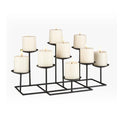 9 Candle Metal Candelabra Candle Holder Black U3334
