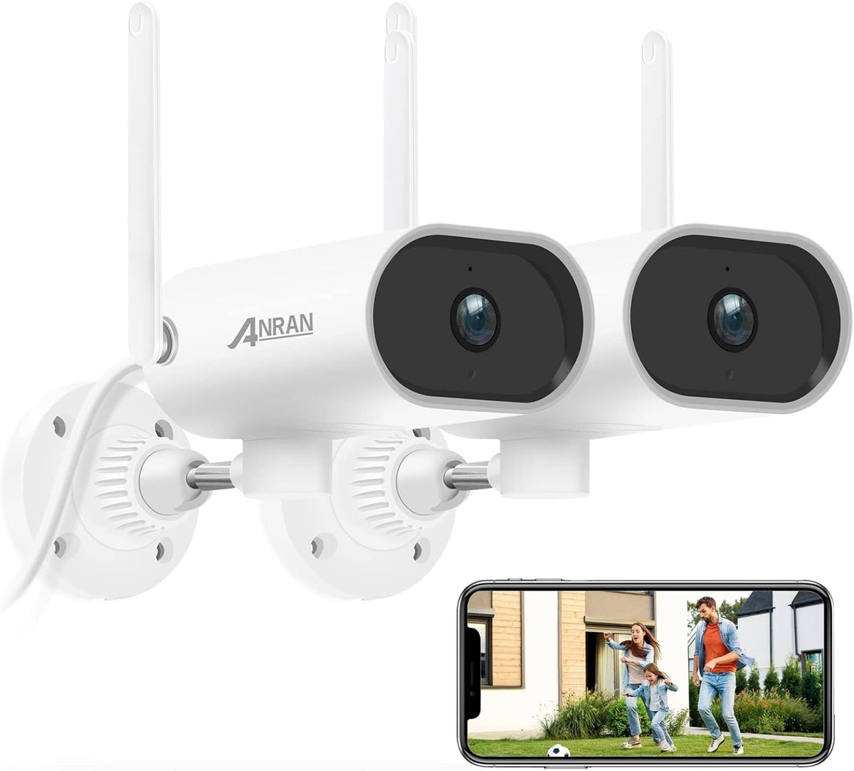 1080P WiFi Outdoor Security Camera 2-Pack Q2848