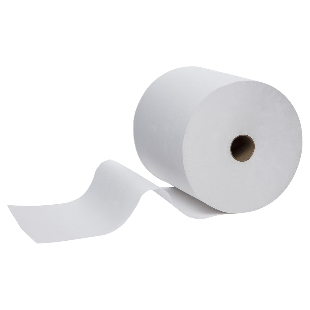 White Hard Roll Paper Towels, 6 Rolls J20193