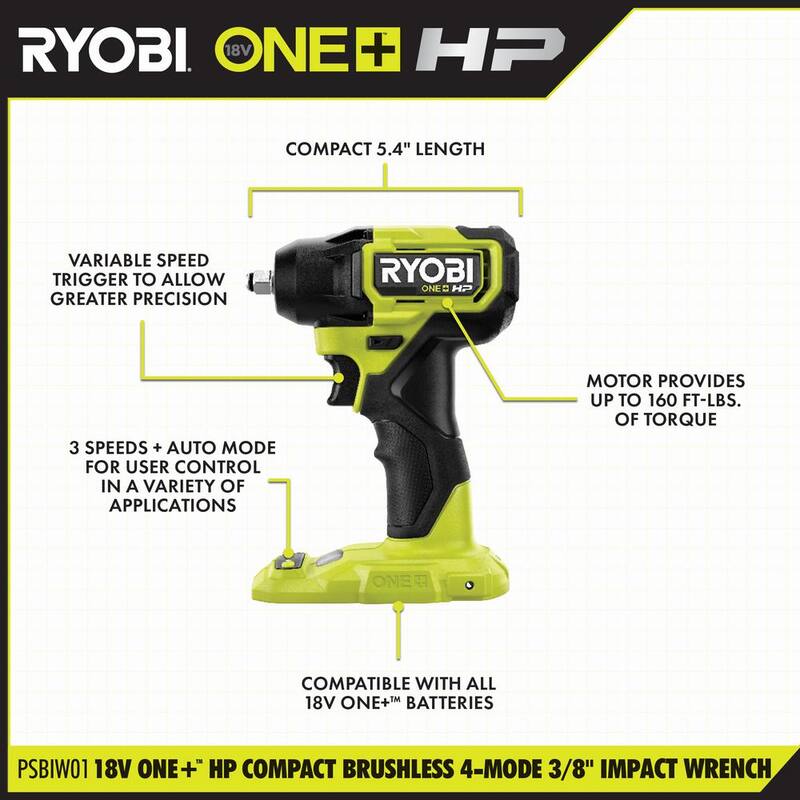18V Brushless Cordless Compact 3/8 in. Impact Wrench L5405