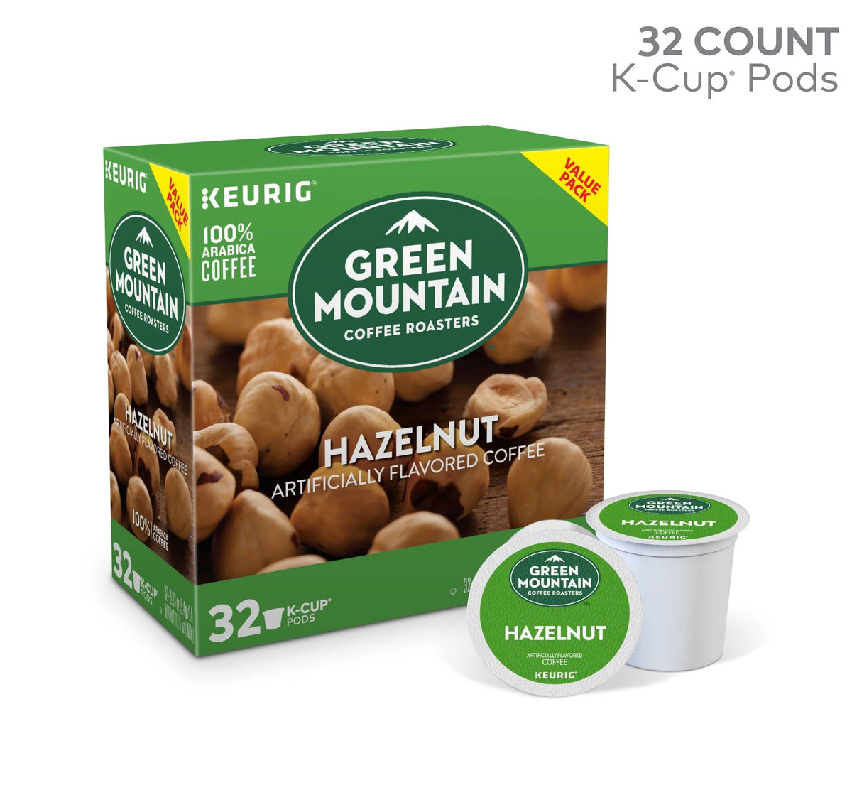 Hazelnut Flavored Light Roast K-Cup Pods 32 Count E94000