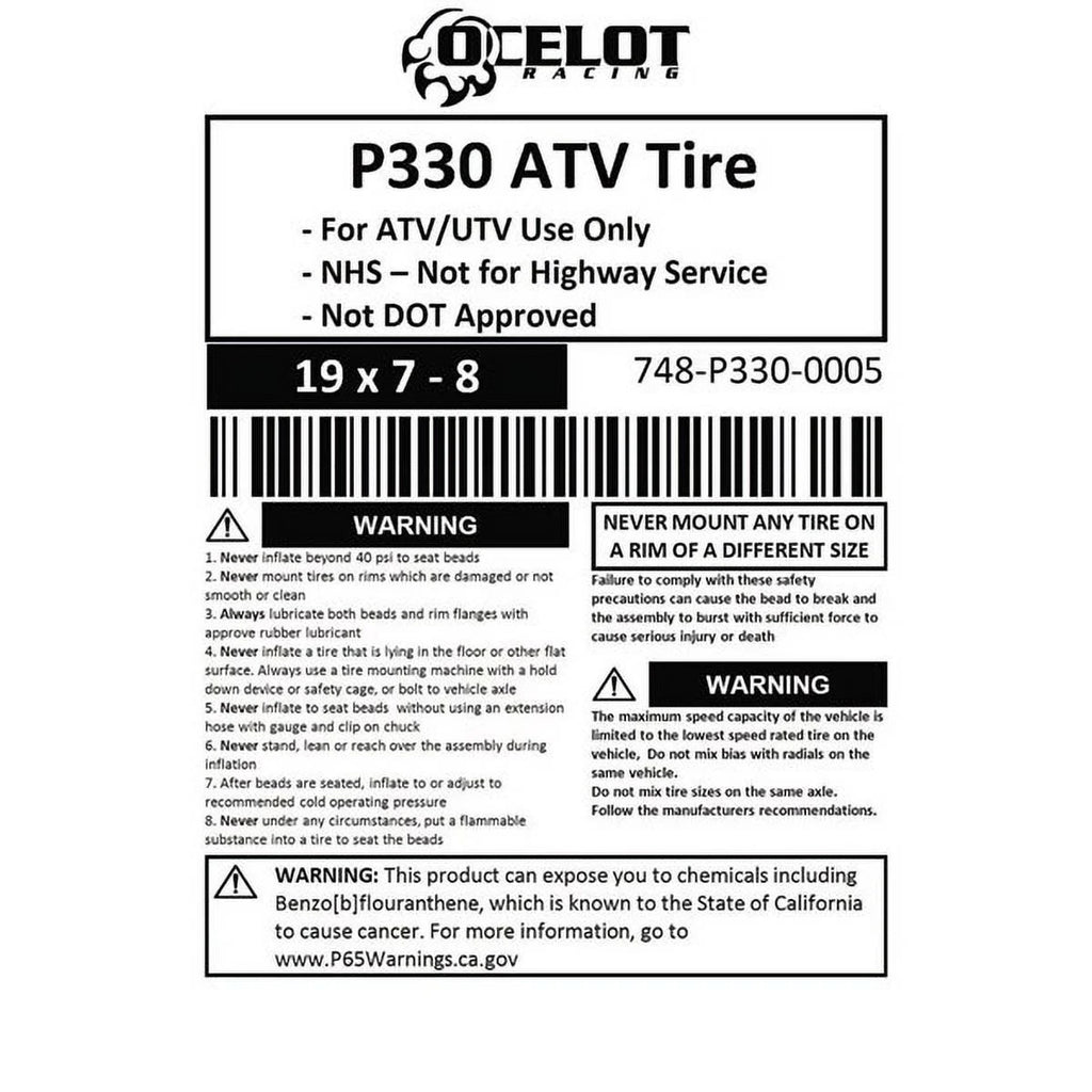 19X7-8 ATV Tire M2445