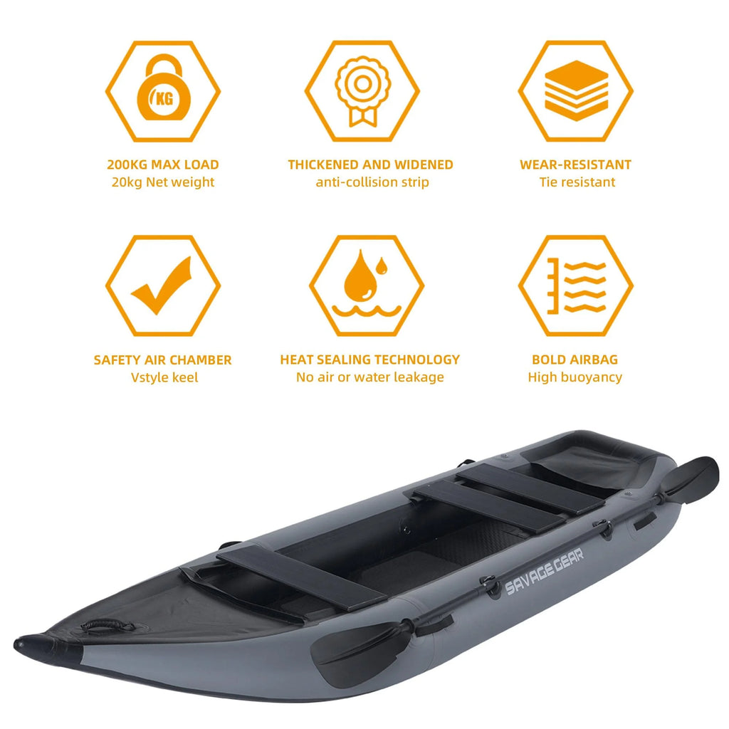 2 Person Inflatable PVC Kayak Boat with Pump and Paddle U656099
