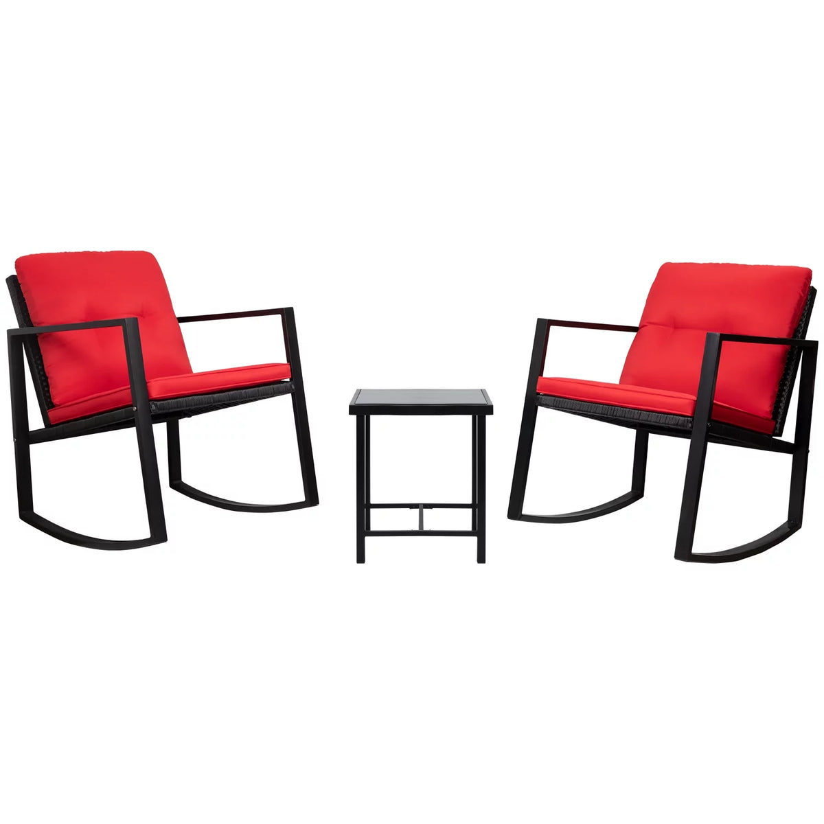 3 Pieces Wicker Patio Bistro Set White V584957