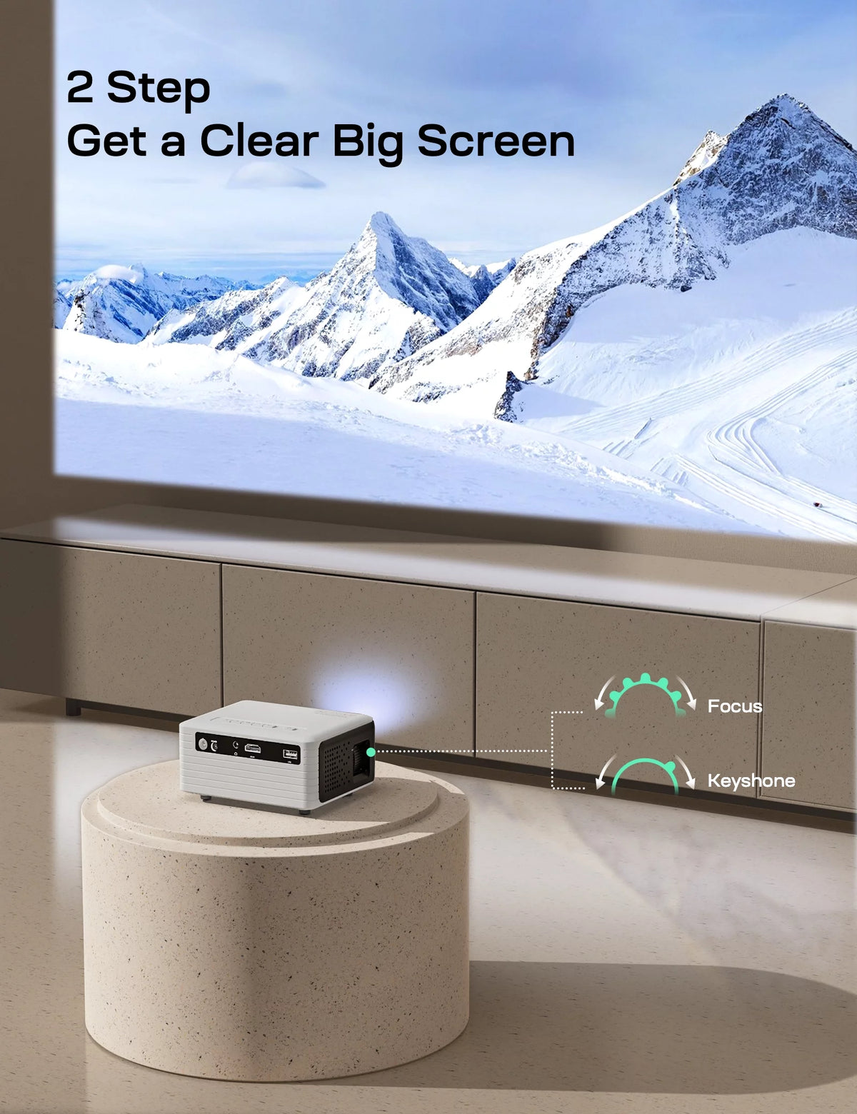 1080P 4000 Lumens LED Portable Projector T2987