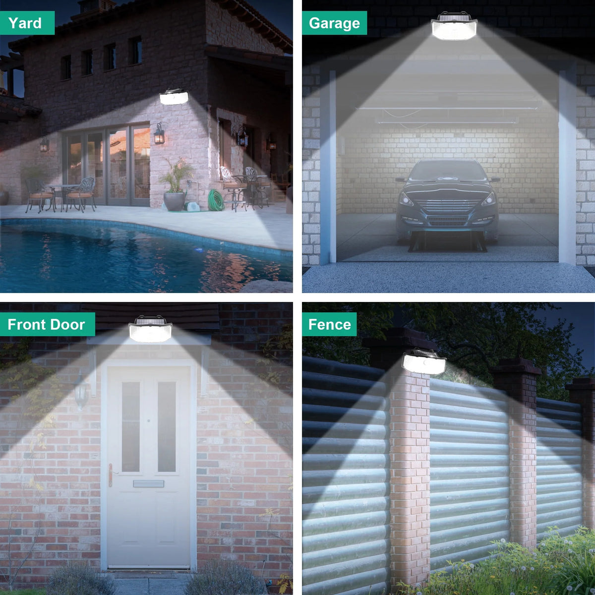 Solar Outdoor Lights 2Pack 252 LED Motion Sensor IP65 Waterproof G7027
