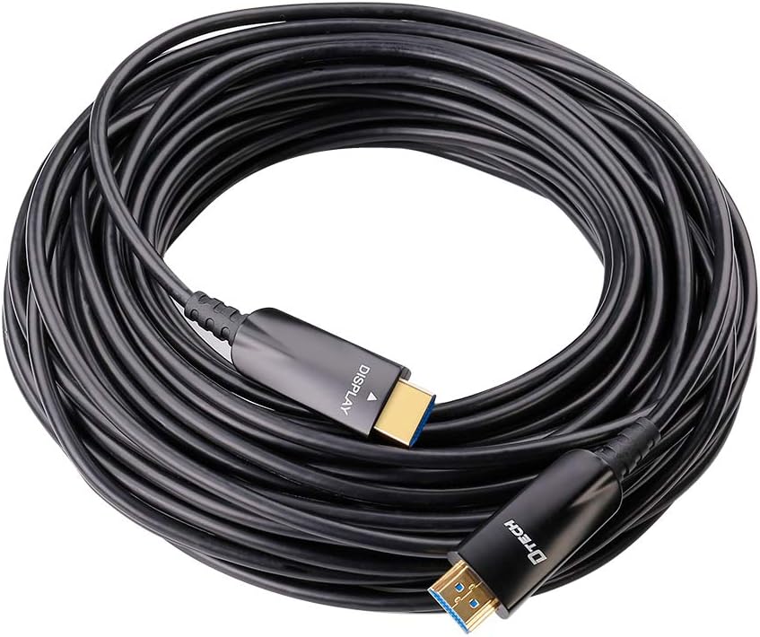 100ft Black Fiber Optic HDMI Cable 4K 30Hz 1080p 60Hz C44729