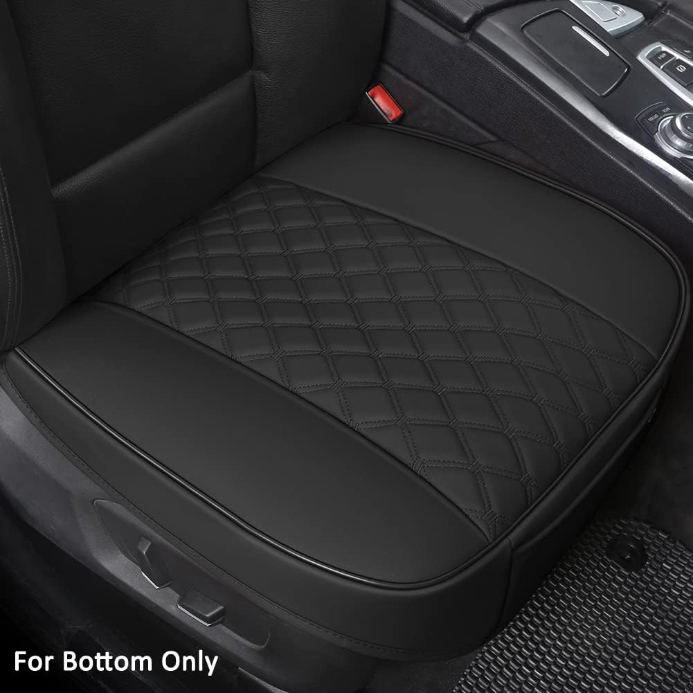 Black PU Car Seat Cover Front Seat Protector 2 Pack K80712