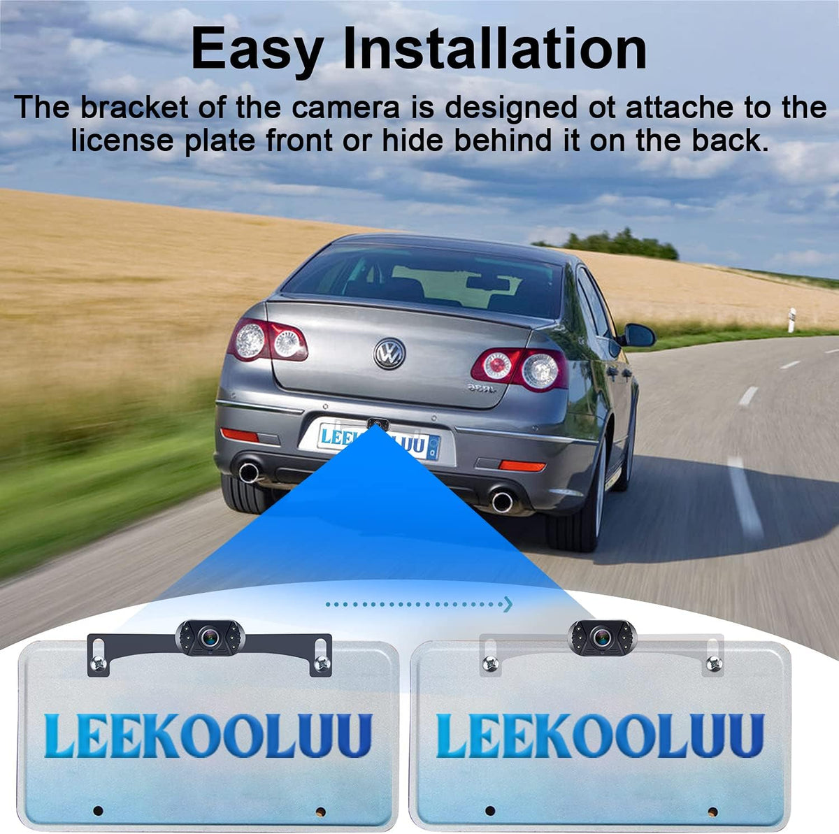 HD 1080P Wired Backup Camera with Monitor Kit J351642