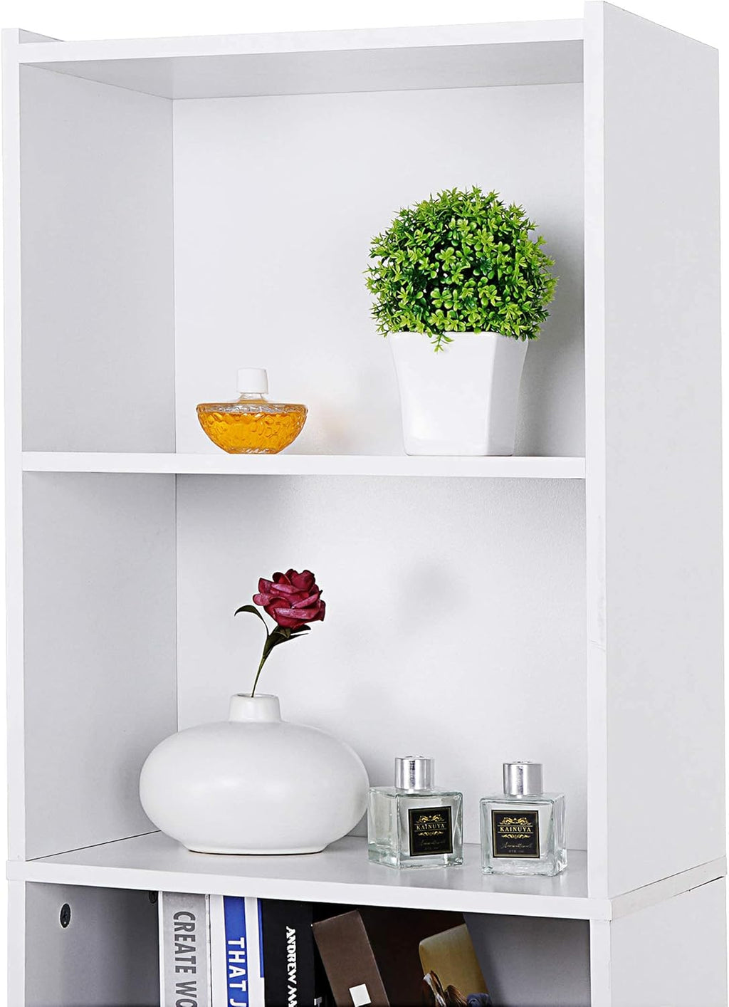 White 5-Shelf Wood Bookcase W129703