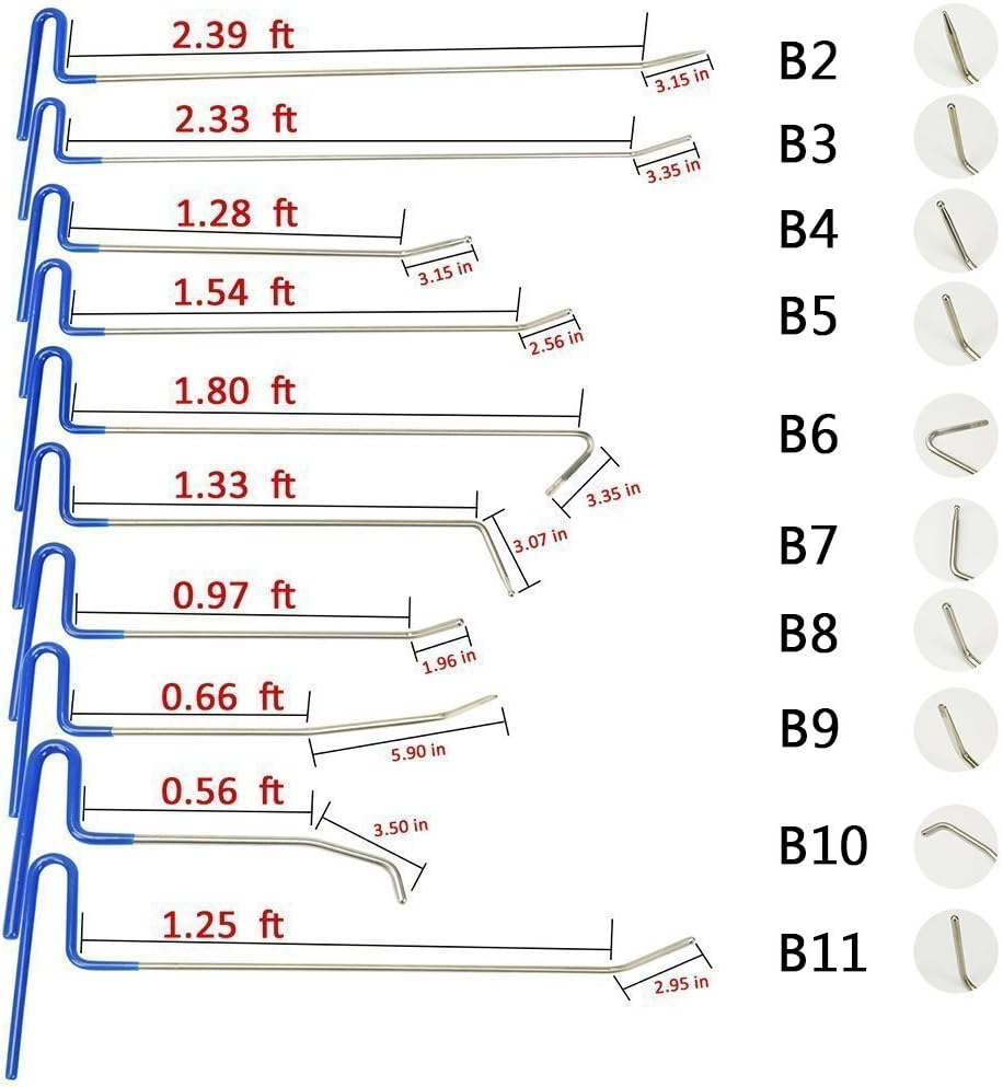 Dent Repair Kit 9Pcs with Air Wedge Alignment Tool A907925
