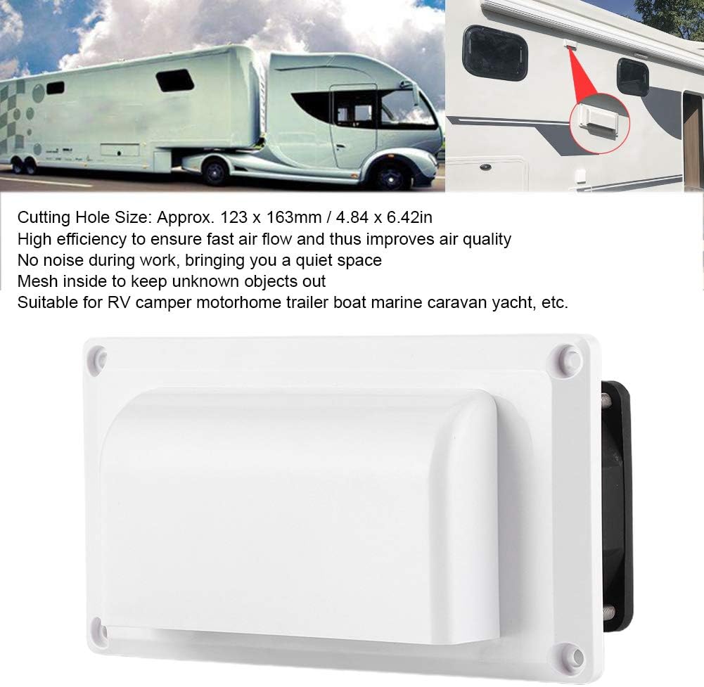 12V 25W RV Side Air Vent Exhaust Fan with Mounting Screws U3625