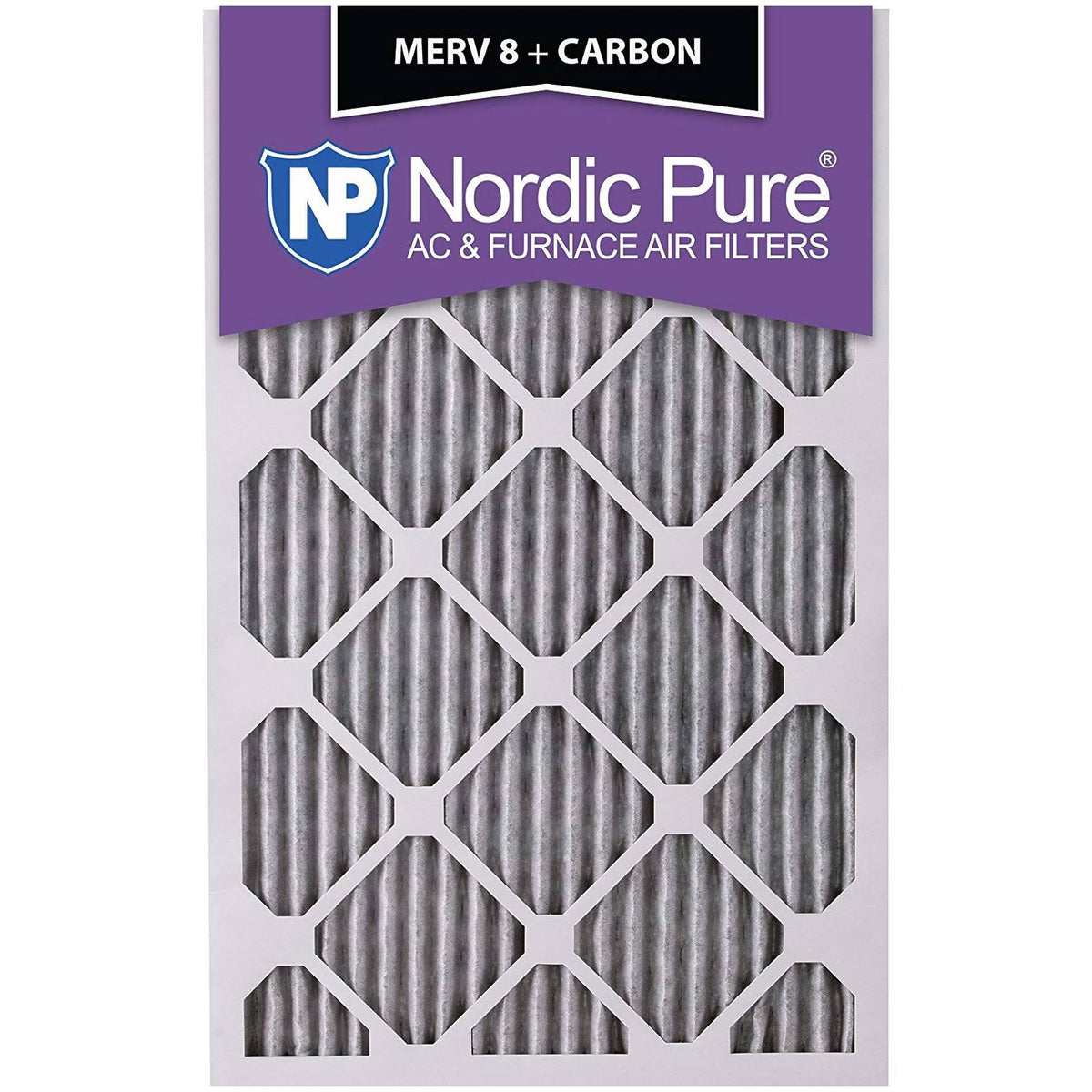 16x25x2 MERV 8 Pleated Carbon Air Filters 3 Pack F317259