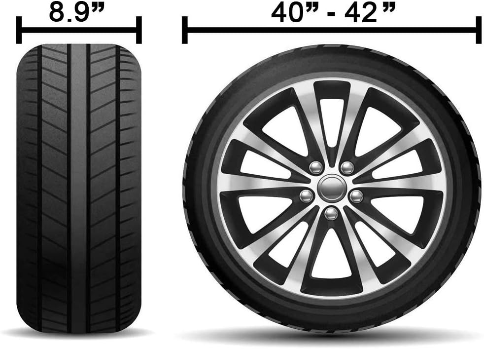 Set of 4 Extra Thick 5-ply Waterproof UV Coating Tire Covers R411197