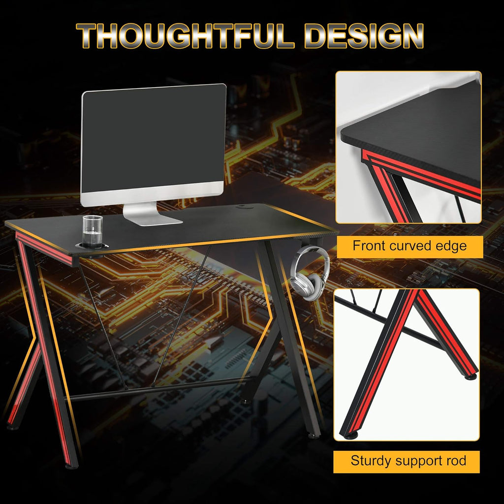 47 inch Gaming Computer Desk with Cup Holder J915349