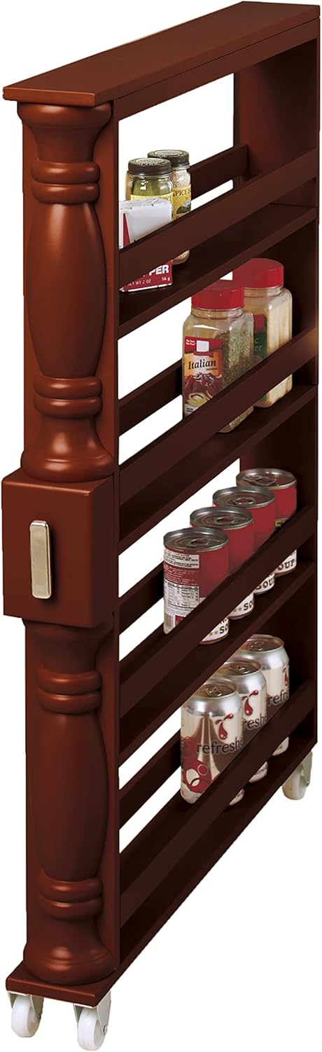 Black Wooden Can Organizer & Spice Rack W14672