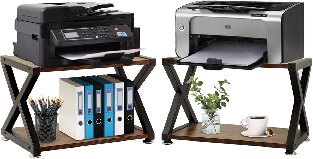 3-Tier Rolling Printer Cart with Storage B472