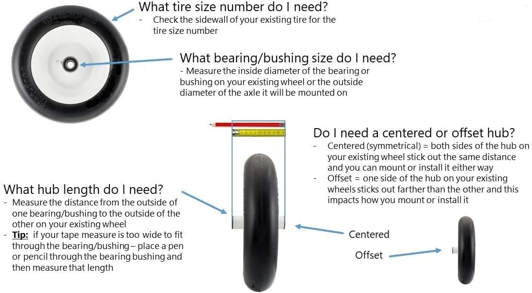4.80/4.00-8 Solid Flat-Free Wheelbarrow Wheels T3840