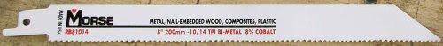8-by-3/4-by-0.035-Inch 10/14 TPI Bi-Metal Reciprocating Saw Blade, 25-Pack M3208