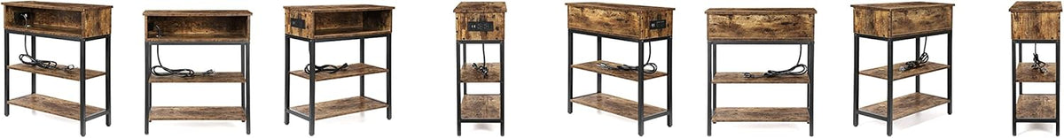 Kitchen Island on Wheels with Storage 3 Tier Microwave Oven Stand Rolling Utility Cart with 10 Hooks K831